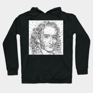 PAGANINI black and white pencil portrait .1 Hoodie